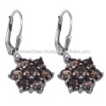 Beautiful Smoky Quartz Gemstone 925 Sterling Silver Earring